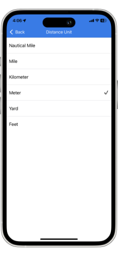 Choose from Different Distance Units